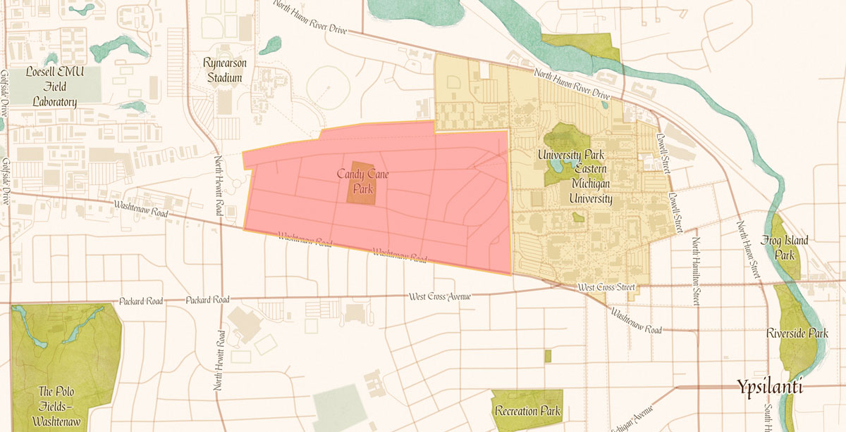 Map of College Heights neighborhood